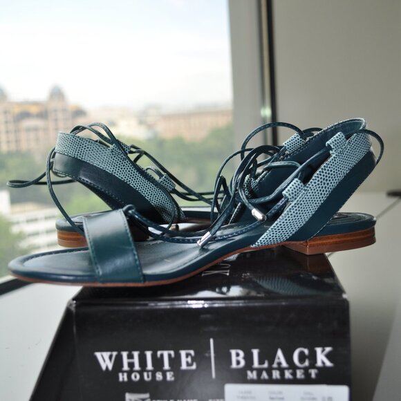 White House Black Market Flats teal - Picture 1 of 2